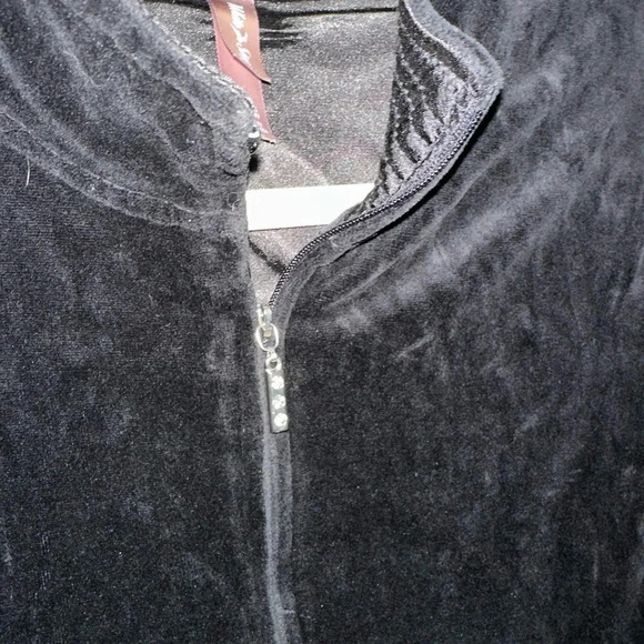 White Stag Women's Velour Zippered Black Vest Size XLarge - Picture 5 of 10